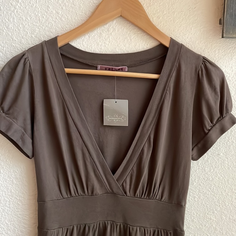 NWT Anthropologie Velvet by Graham and Spencer Grey dress - Picture 3 of 6